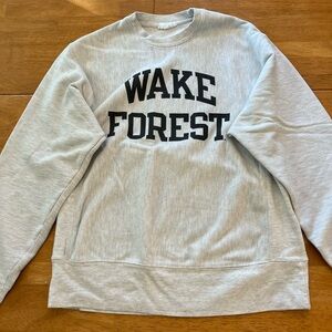 Champion Gray Wake Forest Men's Crewneck Sweater